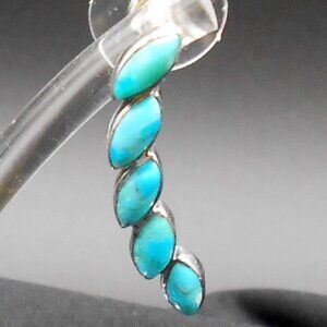Santa Fe Style Turquoise Earrings in Sterling Silver 7.00 ctw